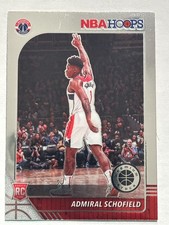 2019-20 Panini Hoops Premium Stock #231 Admiral Schofield Washington Wizards