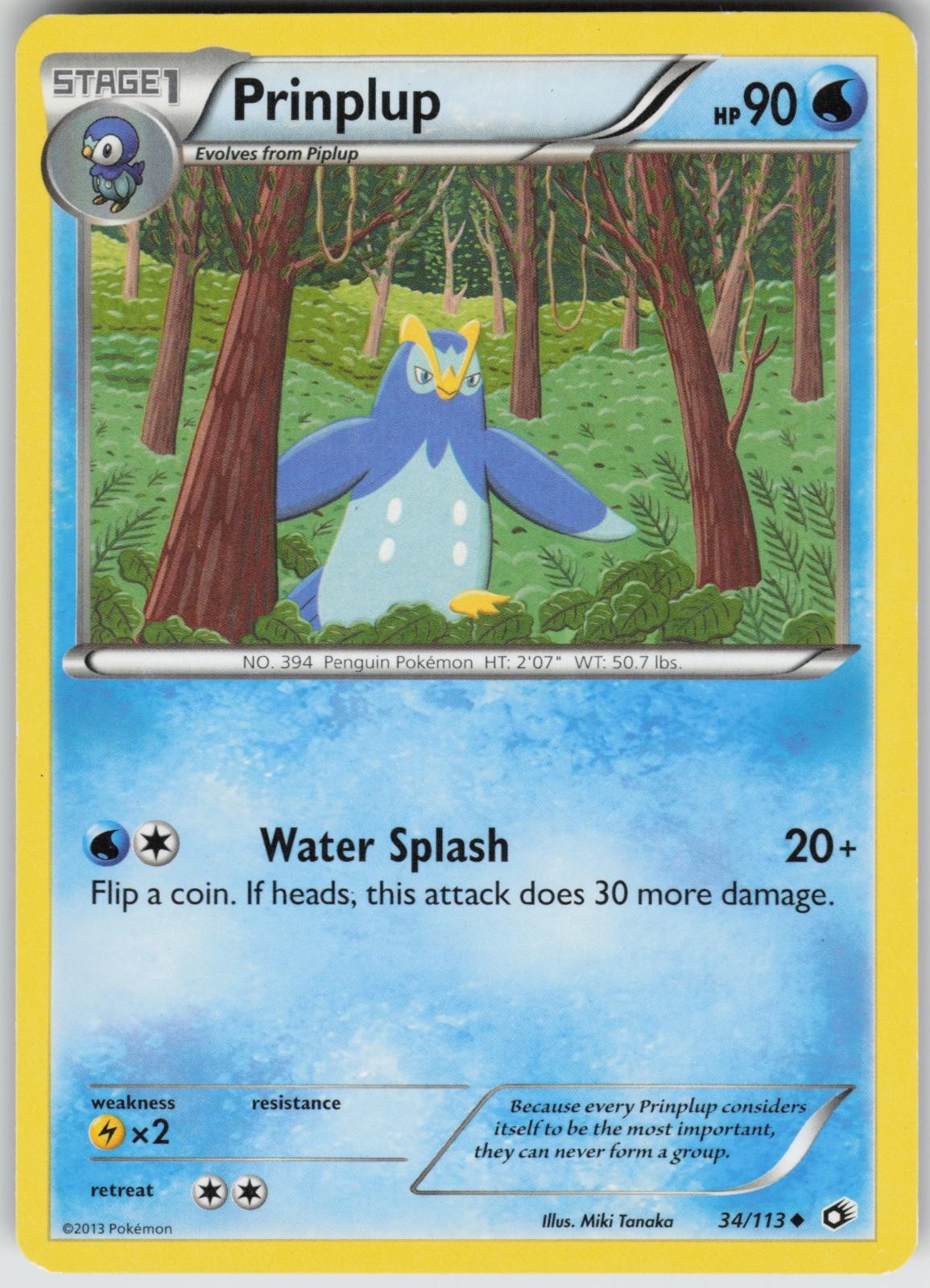 Prinplup 34/113 Legendary Treasures Pokemon TCG Lightly Played