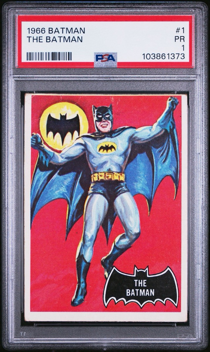 バッドマントランプ 1966 Topps Batman. Black bat cards. Entire Set. PSA Graded. 55