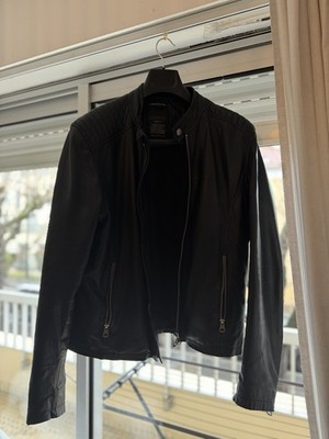 Lederjacke Herren, XL, Slim Fit