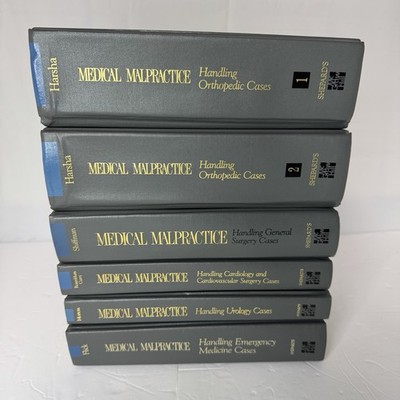 Medical Malpractice Book Lot Of 6 Mc Graw Hill / Shepards Law Emergency & Misc