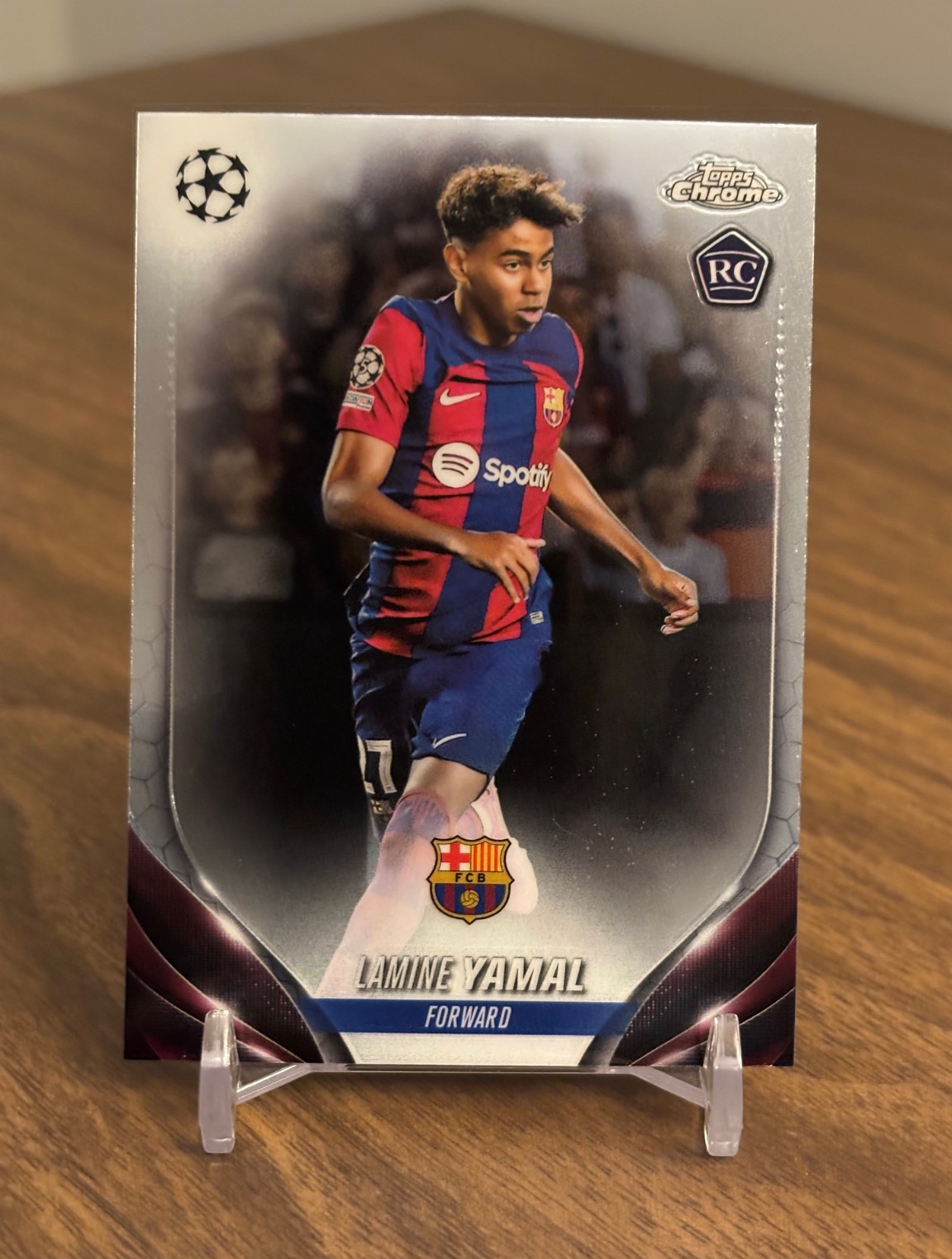 Lamine Yamal 2023 2023-24 Topps Chrome UEFA UCC #64 Rookie RC