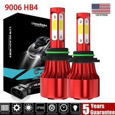 2PCS 4-Side 9006 HB4 LED Headlight Fog Bulb Low Beam 32000LM 6500K Super Bright