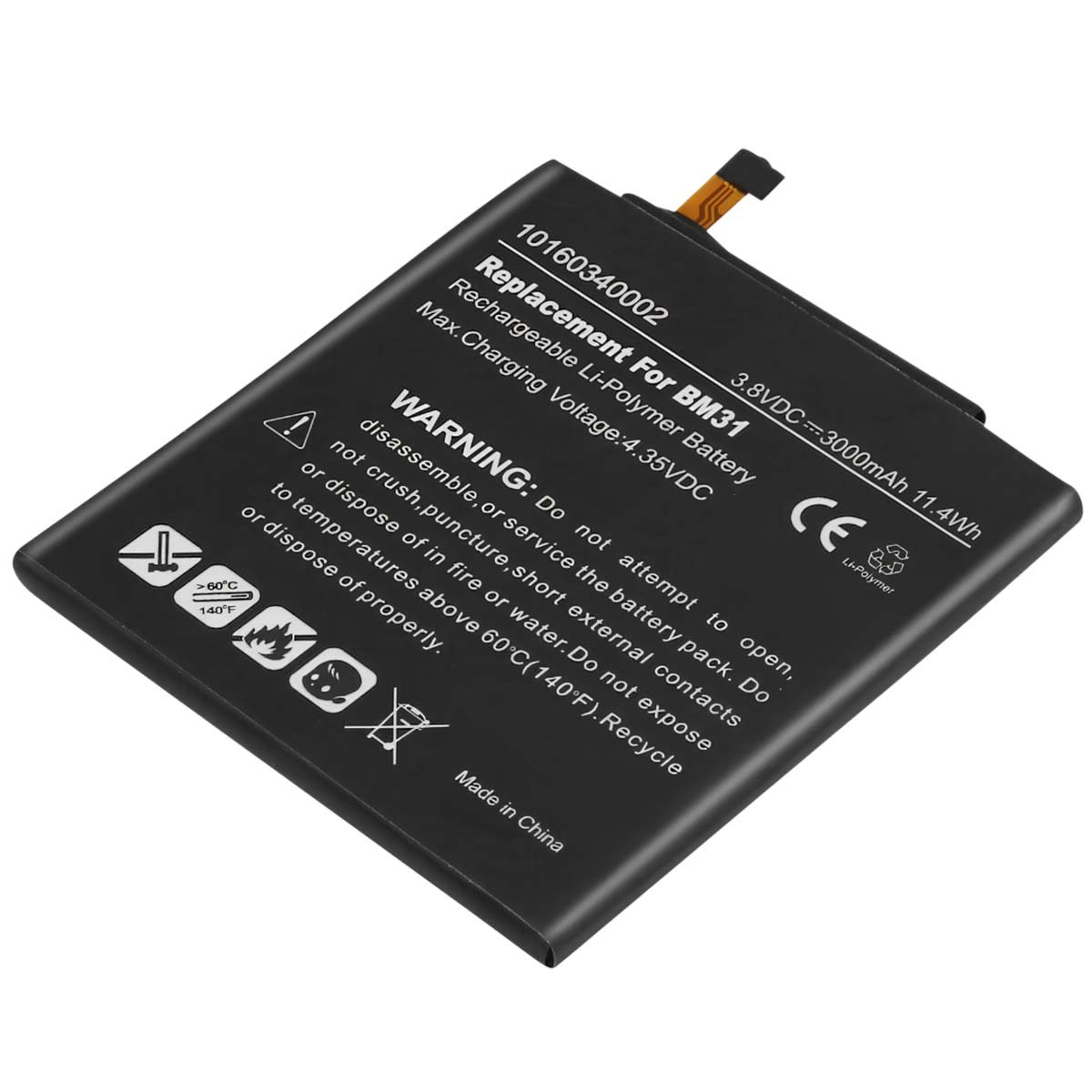 Batterie pour Xiaomi Mi 3 et Mi 3s Li-Polymer 3000mAh 3.8V