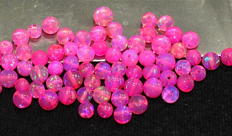 Bolas de ópalo rosa natural grado AAA de 4--5 mm cuentas de bola de ópalo etíope natural Foto 2 de 4