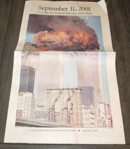 September 23, 2001 Sarasota FL Herald-Tribune 9/11 Commemorative Ed. Newspaper