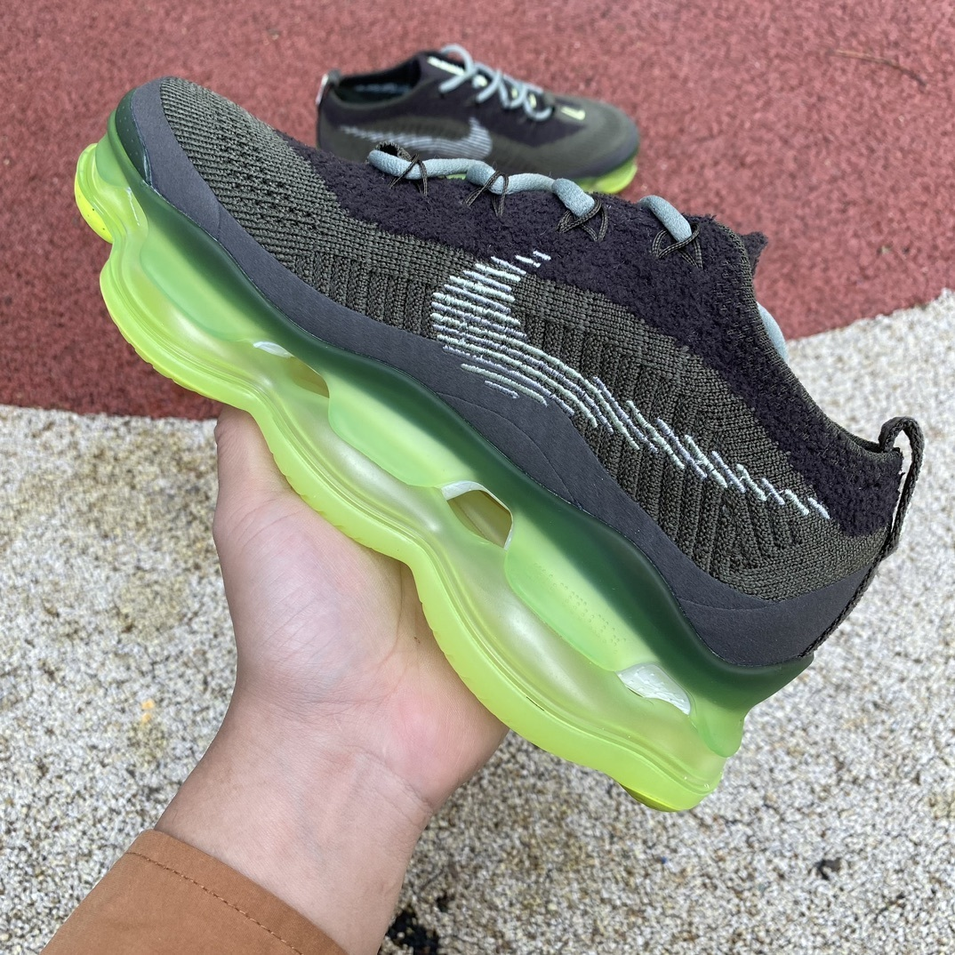 Size 12 Nike Air Max Scorpion Flyknit Cargo Khaki Volt for sale