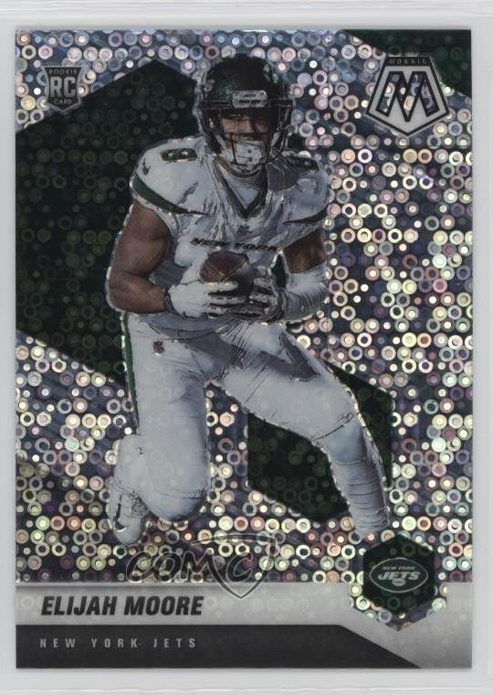 2021 Panini Mosaic Rookies No Huddle Silver Mosaic Prizm Elijah Moore #316 2q9