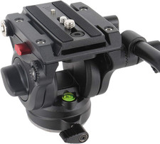 Avella Video Tripod Fluid Head with Quick Release Plate, Lightweight Heavy Duty