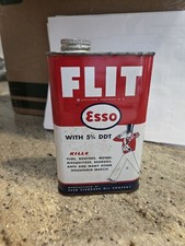 Vintage Esso Flit Bug Killer DDT Tin Can Quart Standard Oil Advertising