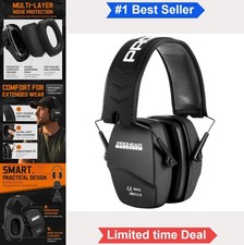 Shooting Ear Protection NRR 26dB Slim Passive Earmuffs Adjustable Folding