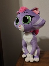 Disney Store Hissy Cat Purple White Plush Stuffed Animal Puppy Dog Pals 12 in