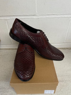 Shot braune elegante Leder-Derbyschuhe UK Herrengröße 10,5 tägliche Kleidung Freizeitkleidung