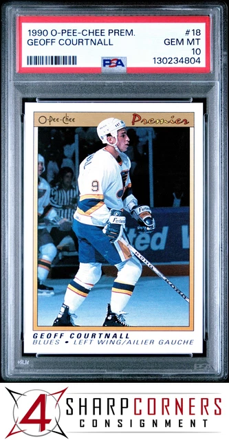 1990 O-PEE-CHEE PREMIER #18 GEOFF COURTNALL BLUES PSA 10