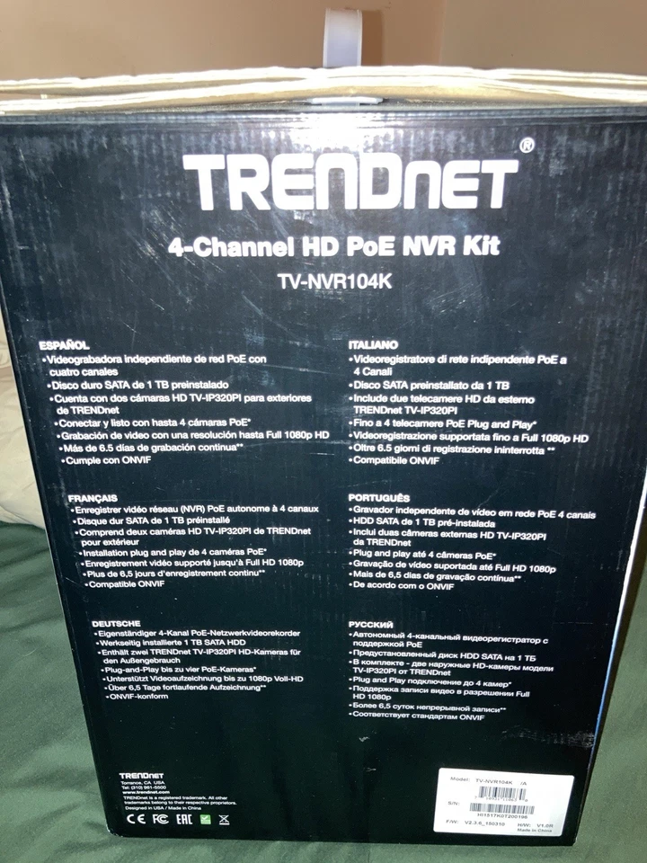 TRENDnet Standalone 4-Channel PoE Full HD Network Video Recorder Kit TV-NVR104K - Image 2 of 4
