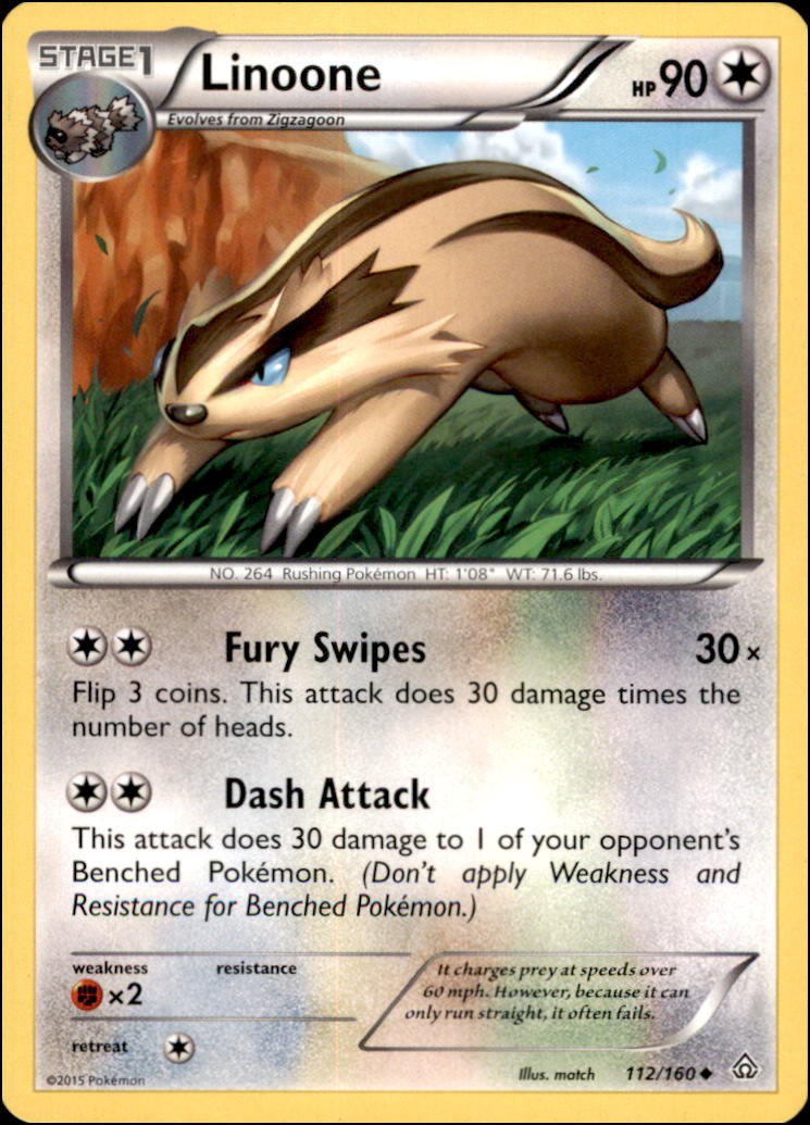 Pokemon - Linoone #112/160 - XY - Primal Clash Uncommon