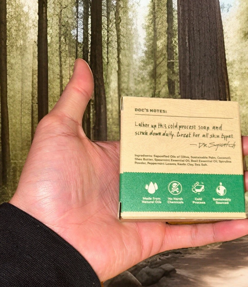 ( Pack of 4 ) Dr. Squatch Spearmint Basil | 5 oz with Zero Grit | FREE SHIPPING - Image 3 of 3