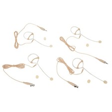 Beige Single Earhook Headset Mic Headworn Microphone 3.5mm 3 Pin 4 Pin XLR