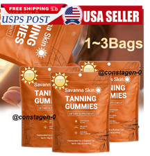 Savanna Skin Tanning Gummies, with Vitamin C  E, Astaxanthin, Beta Carotene