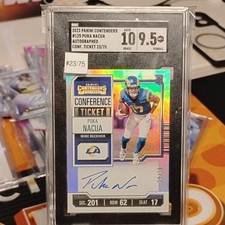 2023 Panini Contenders Conference Ticket SGC 9.5 Auto 10 Puka Nacua 23/75 #125