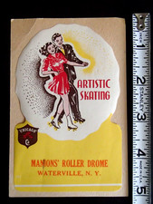 Vintage Waterville NY Manions' Roller Drome Roller Skating Emblem