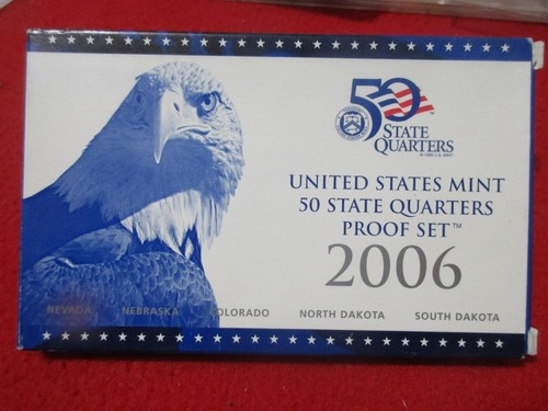 2006-S US Mint 50 State Quarters Proof Set. CLAD Ultra Cameos. OGP #MF-2958 - 第 1/3 張圖片