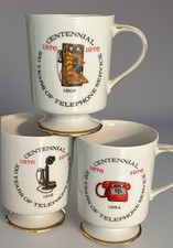 Viletta Set of 3 Cups Telephone Centennial Telephone Made in USA 1876-1976