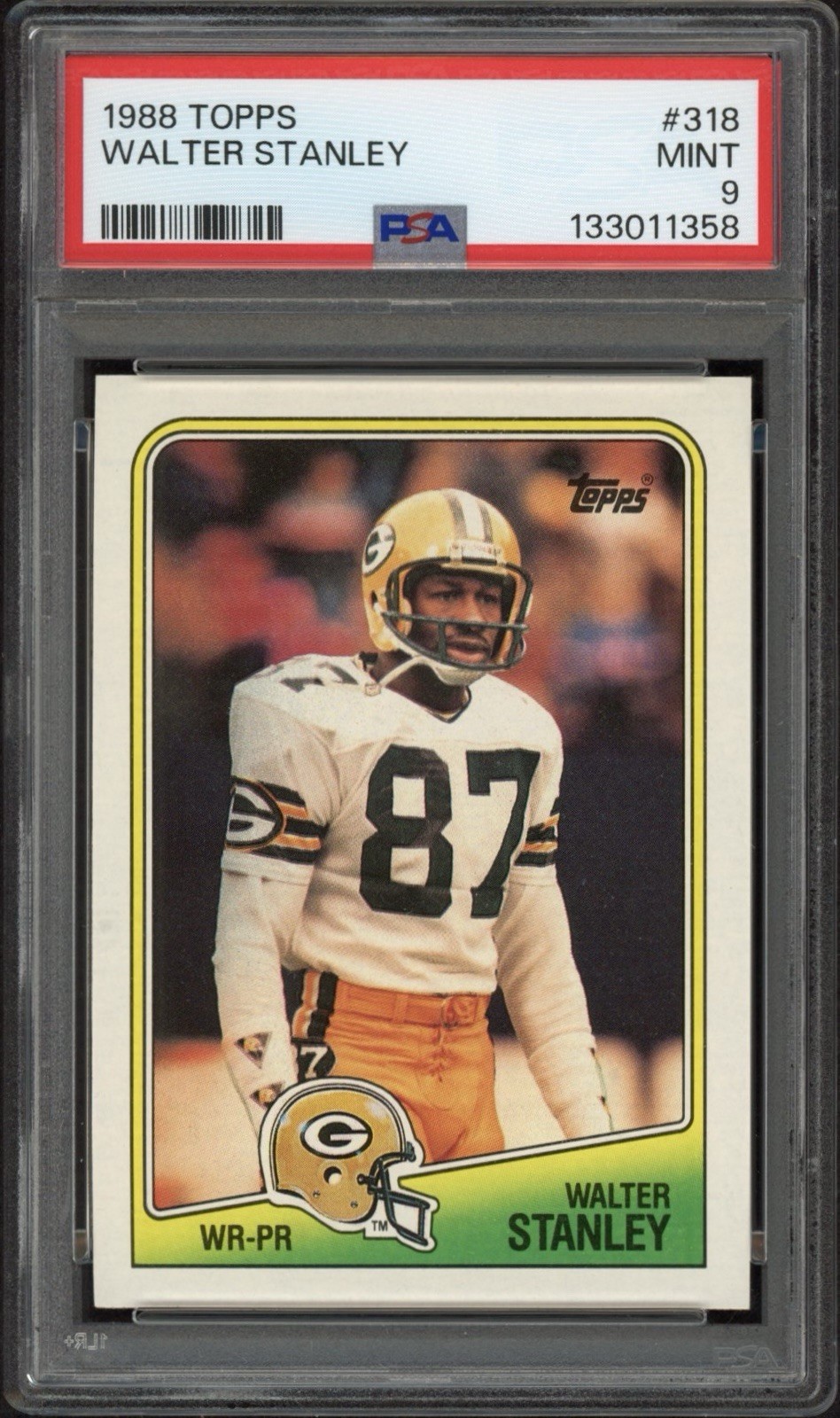 1988 Topps Walter Stanley #318 PSA 9 Mint Green Bay Packers 
