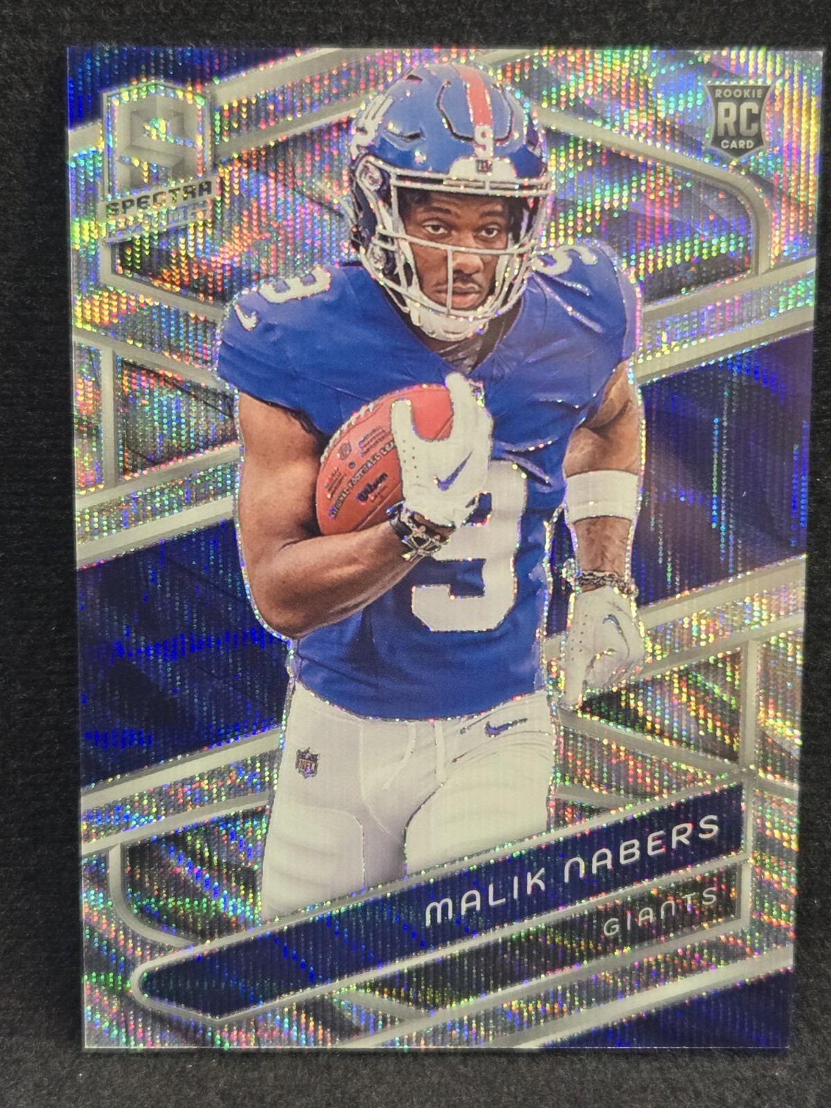 Malik Nabers 2024 Spectra FOTL Exclusive Wave RC #5/11 - NY Giants