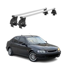 For 1996-2000 Honda Civic Hatchback Smooth Roof Racks Cross Bars Carrier Gray 2x