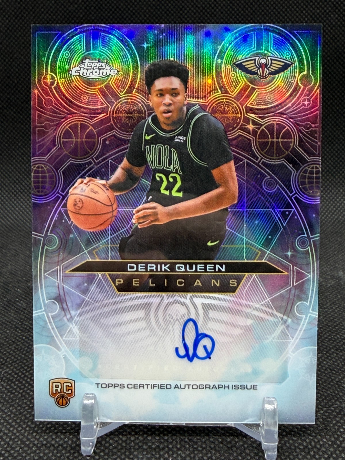 Derik Queen RC Chromographs Auto Refractor 2025-26 Topps Chrome Update Rookie