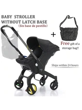 4-in-1 Baby Stroller Multi-Function Newborn Pram w/ Bag Reversible Travel