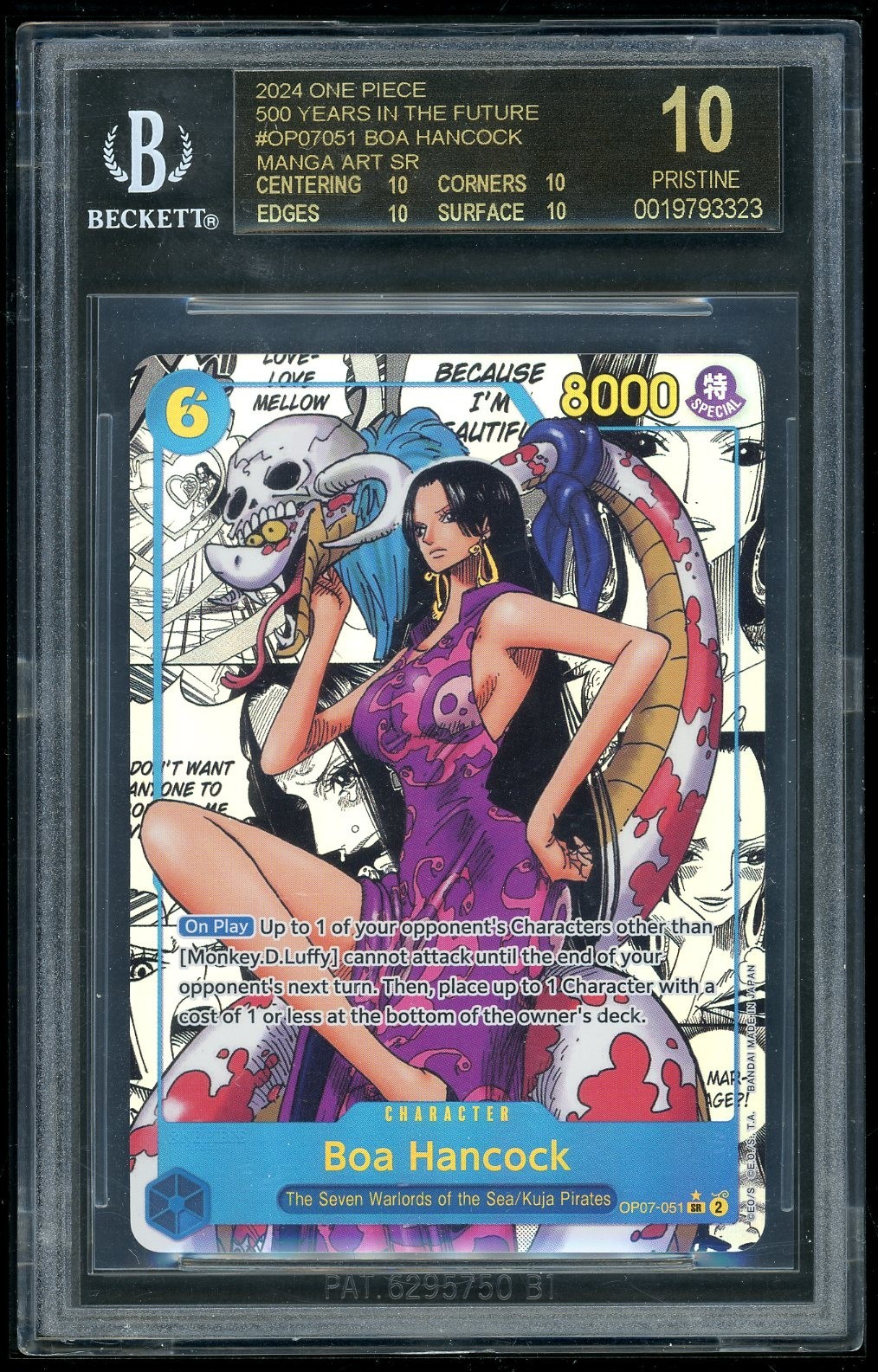 One Piece Boa Hancock MANGA ART SR 500 Years in the Future BGS Black Label 10 view 1