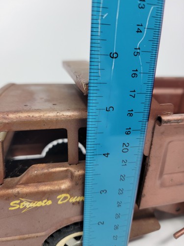 Vintage Structo Dump Truck Pressed Steel 1960’s W/Mirrors And Wipers - Picture 21 of 21