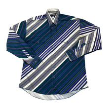 Vtg Wrangler Button Up Shirt X Long Tails Mens L Western Brushpopper USA Made