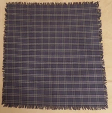 Plaid blanket scarf with metallic accents, 35" square gray w/ black beige silver