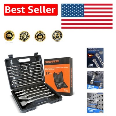 Versatile SDS-Plus Drill Bits & Chisels Set - 17 Pieces for Masonry Excellence