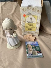 Precious Moments "May Your Birthday Be A Blessing" with Cake Figurine 1990