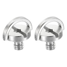 2Pcs 1/4-20 Thread 12mm Length D-Ring Stainless Steel Camera Fixing Screws