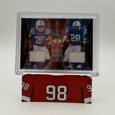 Panini 2024 Illusions Déjà Vu Insert DV-COL Jonathan Taylor Marshall Faulk Colts