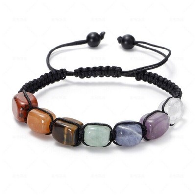 Kristall Edelstein-Armband 7 Chakra Perle Angststein Schmuck Heilung Reiki