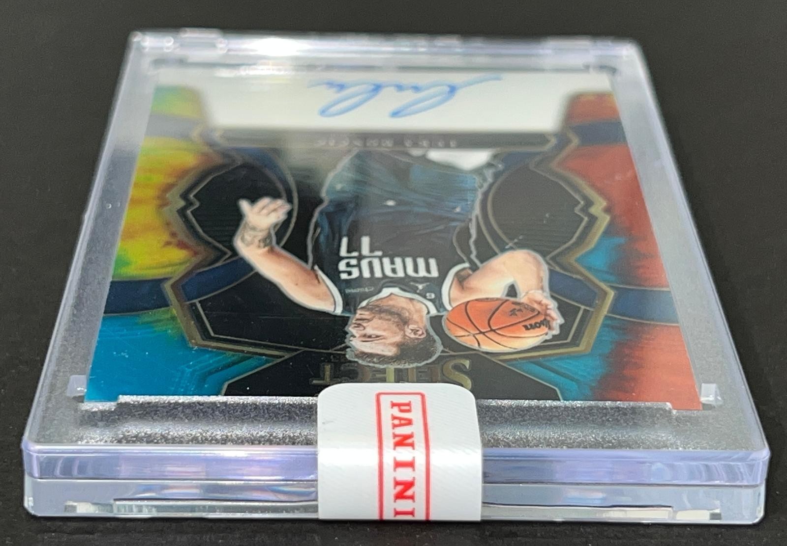 2022-23 Select Tie-Dye Prizm Luka Doncic Mavericks ON CARD AUTO 1/25 view 3