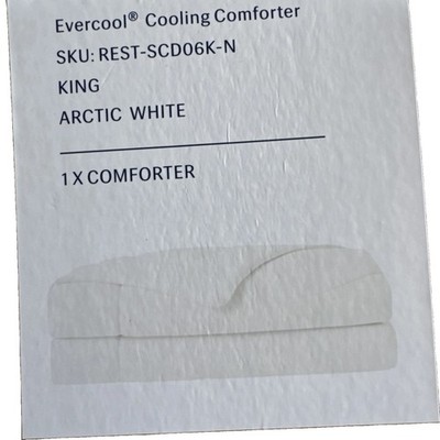 REST  Evercool  Cooling Comforter, King/Cali King Blanket for Hot Sleepers White