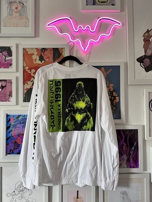 Godzilla 1995 LS T Shirt Toho Official Japan Toho Crunchyroll White L