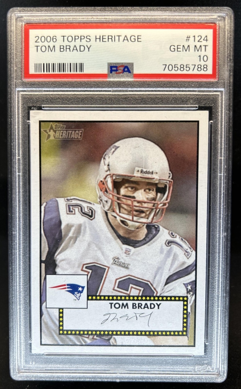 2006 Topps Heritage Tom Brady #124 Patriots PSA 10 GEM MINT