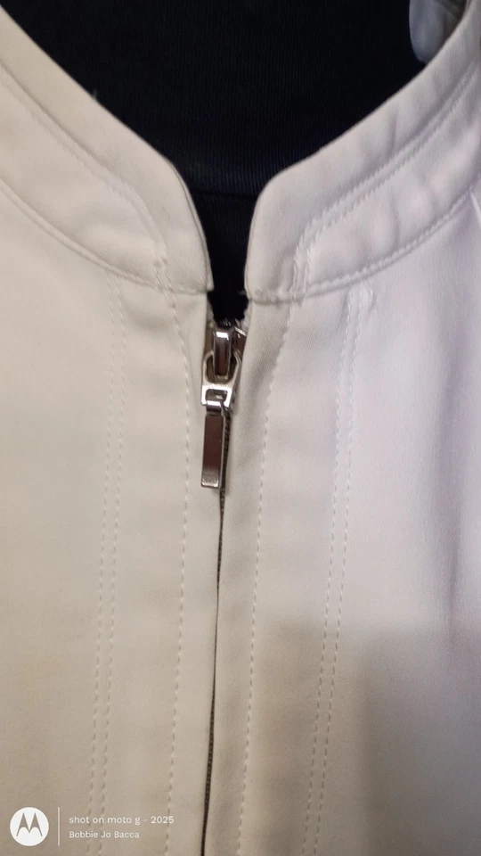 CHAQUETA INC INTERNATIONAL CONCEPT BLANCA CREMALLERA COMPLETA XL CON ENCAJE Foto 2 de 4