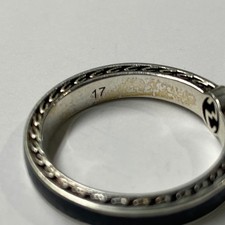 Gucci Interlocking G Ring Black Silver Luxury Jewelry