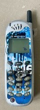 Motorola C350 Vintage Mobile Phone Blue Graphic, Charges with Charger, Singapore