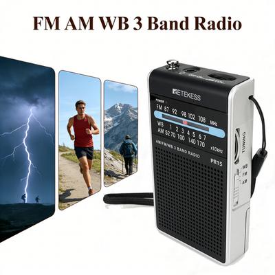 #ad Emergency Weather Radio PR15 Pocket AM FM WB NOAA Radio Portable For Camping $19.99