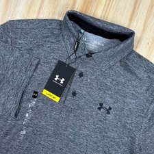 Under Armour The Playoff Polo 3.0 Gray Performance Golf Polo Medium Short Sleeve